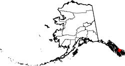 Map of Alaska highlighting Wrangell City and Borough.svg