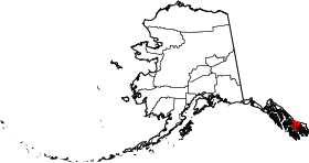 Map of Alaska highlighting Wrangell City and Borough.svg
