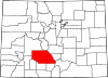 Map of Colorado highlighting Saguache County.svg
