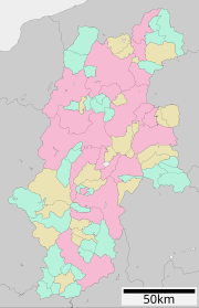 佐久総合運動公園陸上競技場の位置（長野県内）