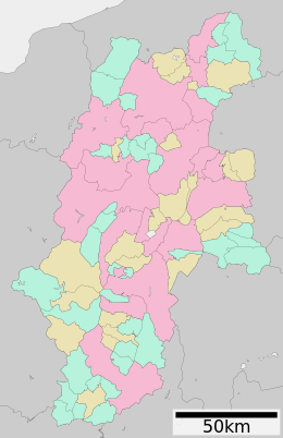 Kaart van de prefectuur Nagano