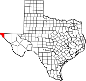 Map of Texas highlighting El Paso County.svg