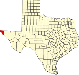Județul El Paso - Harta