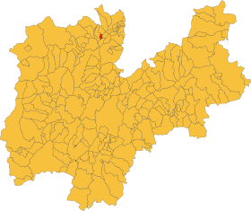 Map of comune of Romallo (province of Trento, region Trentino-South Tyrol, Italy) 2018.svg