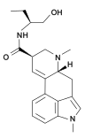 Structure chimique du méthysergide.svg