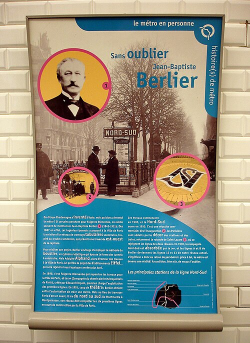 Tribute to Jean-Baptiste Berlier in the Saint-Lazare station