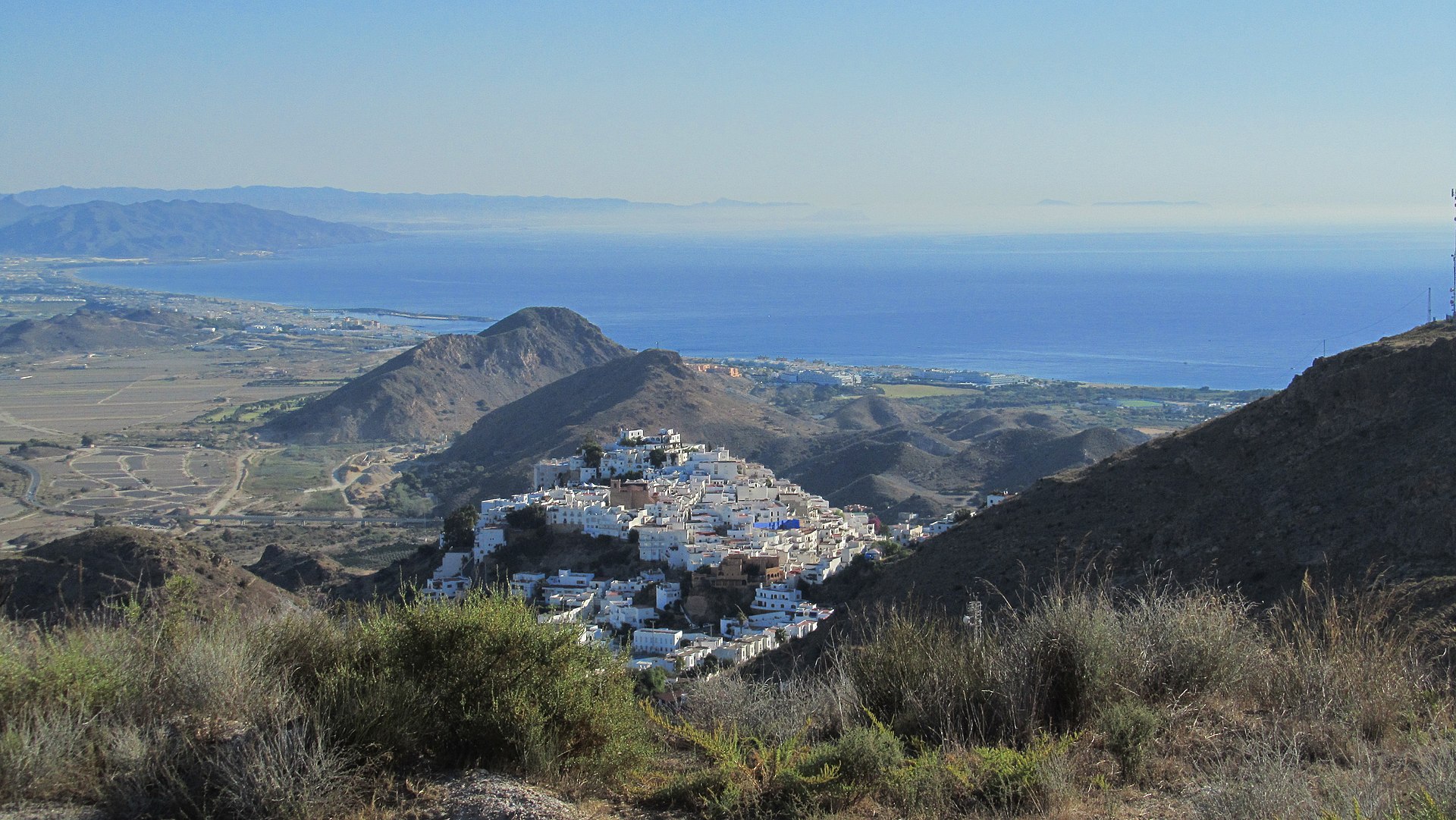 Views over Mojácar and Cabo de Gata nature reserve.