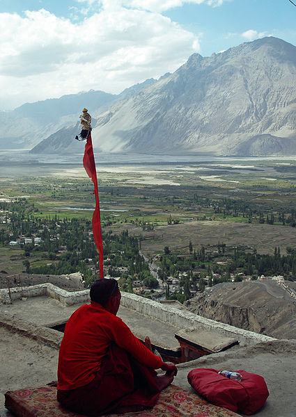 File:Monk at Diskit Gompa.jpg