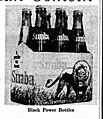 More details A 1969 newspaper photo showing a six-pack of bottled Simba soft drink with the caption "Black Power Bottles".jpg
