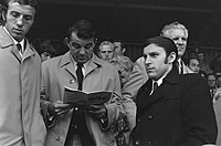 Джаич (в дясно) с треньора Милянич (в средата), 17.10.1971 г.