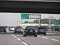 A northbound view of I-95/New Jersey Turnpike at Exit 8A in Monroe Township