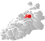 Mapa do condado de Møre og Romsdal com Gjemnes em destaque.