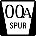 Template for making Nebraska spur road markers, made to the specifications of the Manual on Uniform Traffic Control Devices (MUTCD), 2009 Edition (sign M1-5). Uses the Roadgeek 2005 fonts. (United States law does not permit the copyrighting of typeface designs, and the fonts are meant to be copies of a U.S. Government-produced work anyway.) This image is a template for producing additional shields and is not to be used as an image. To create a shield using this template: #Download this SVG. #Open the SVG in an SVG editor and change the numbering. #Convert the text to a path and save as a basic SVG. #Upload the new SVG to Wikimedia Commons in the format "N SPUR XY.svg", where X is the route number and Y is the suffix.