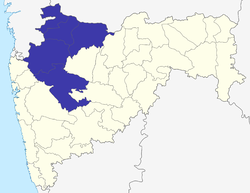 Location of Nashik Division in Maharashtra
