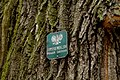 Natural monument sign in Poland