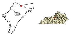 Umístění Fairfield v Nelson County, Kentucky.