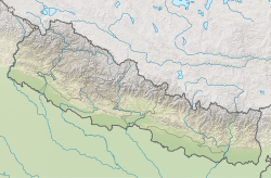 Biratnagar li ser nexşeya Nepal nîşan dide