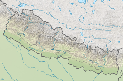 위치 지도 네팔