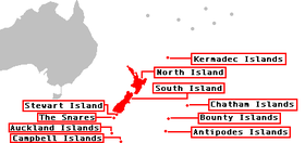 Map of the New Zealand outlying islands in relation to the main New Zealand archipelago New Zealand outlying islands.png