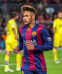 Neymar en un partido contra el Villareal en el 2015.