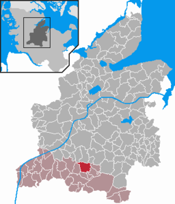 Läget för kommunen Nindorf i Kreis Rendsburg-Eckernförde