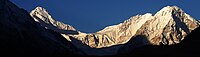 Laila Peak (left) and the upper Rupal Glacier - 5,959 m (19,551 ft) Northern Areas 39b.jpg