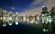 Night view of the Orlando skyline in 2010 OrlandoNightSkyline.jpg