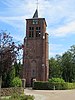 Kerktoren van de St. Jan de Doper. Overblijfsel van de middeleeuwse kerk, die in 1927 is afgebroken