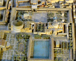 Porticus Argonautarum, i bildens mitt. Till vänster Pantheon.