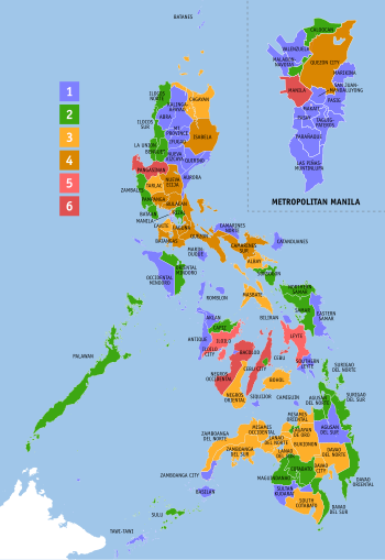 Ninth Congress representation map of the Philippines Ph congress 8.svg