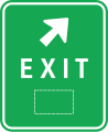 Exit direction sign (for numbered exits)