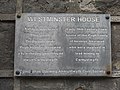 Plac ar Westminster House, Heol y Bont, Aberystwyth