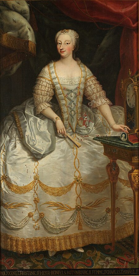 Polyxena of Hesse-Rotenburg, Queen of Sardinia - Palace of Venaria.jpg