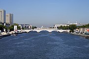 Veduta generale del ponte, con, sulla sinistra, la BnF, e sullo sfondo, a destra, il quartiere di Bercy.
