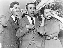 Publicity photo for Make Mine Music (1946) with Russell, Walt Disney and Dinah Shore.