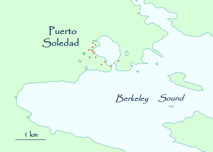 The settlement as Puerto Soledad. Puerto-Soledad.PNG