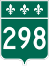 Route 298 marker