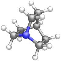 Bal-en-stok model van chinuclidine