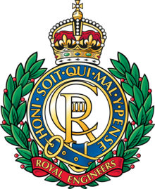 Corps of Royal Engineers Capbadge RE grad.png