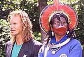 Sting and the Chief Raoni in 1989 in Paris. Raoni and singer Sting.jpg