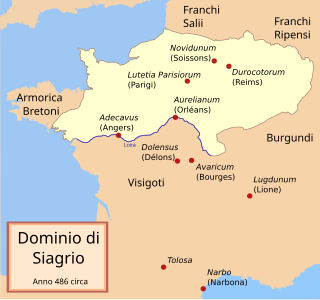 Ungefährer Machtbereich des Syagrius (464–486)