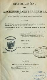 Recueil général des anciennes lois françaises, tome 14.djvu