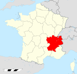 Location of Rhône-Alpes