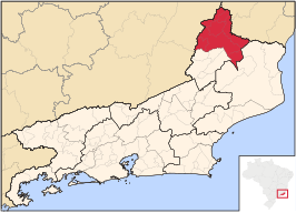 Ligging van de Braziliaanse microregio Itaperuna in Rio de Janeiro