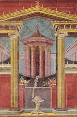 Mural de la villa de Publio Fannio Sinistore 
en Boscoreale, actualmente ubicado en el 
Metropolitan Museum of Art, New York.
 Creado en 43-30 a.C.
