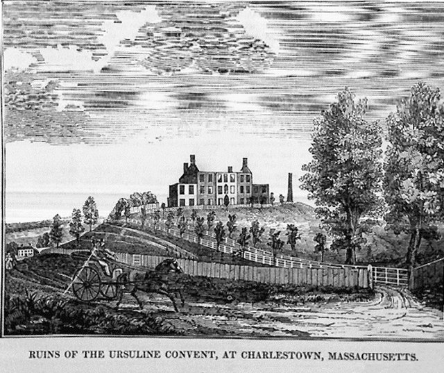 Ruins of the Ursuline convent in Charlestown after the riot of 1834