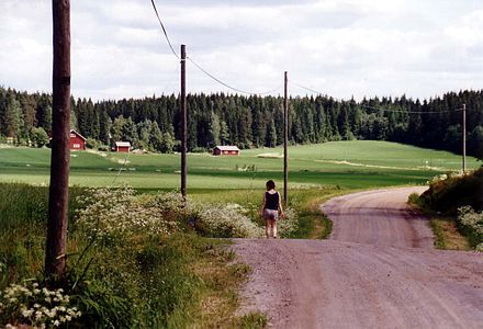 A rural landscape in Lappeenranta, South Karelia, Finland. 15 July 2000.