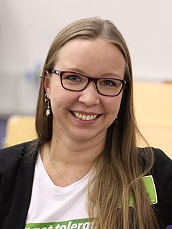 Saara Ilvessalo Vihreiden nuorten ja opiskelijoiden liittokokouksessa vuonna 2014.