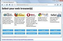 Microsoft's browser-choice menu