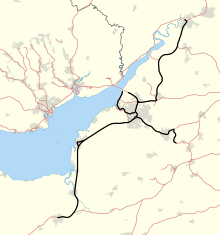 A map of the Severnside CRP area, with relevant railway routes shown in black Severnside Community Rail Partnership route map 2012.svg